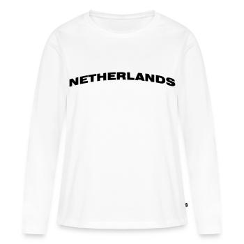 Pays-Bas - T-shirt manches longues Premium bio Femme - blanc - Devant - Julia (174cm)