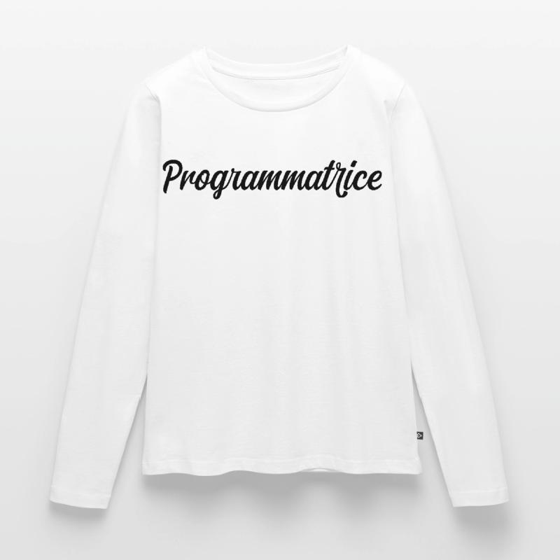 Programmatrice Informatique Code Développeuse Web T-shirt manches longues Premium bio Femme