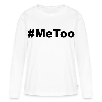 Mouvement #MeToo hashtag * - T-shirt manches longues Premium bio Femme - blanc - Devant - Julia (174cm)