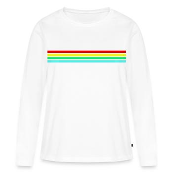 Retro Neon Friendly Raider - Women's Premium Organic Long Sleeve Shirt - white - Front - Julia (174cm)