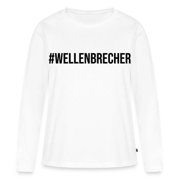 Hashtag Brise-lames - T-shirt manches longues Premium bio Femme - blanc - Devant - Julia (174cm)