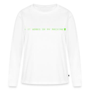 Developer & Coder Spruch - Frauen Premium Bio Langarmshirt - Weiß - Vorne - Julia (174cm)