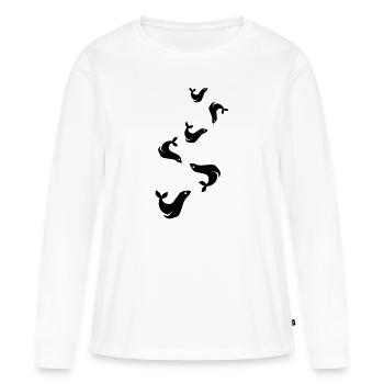 seehund tier - Frauen Premium Bio Langarmshirt - Weiß - Vorne - Julia (174cm)
