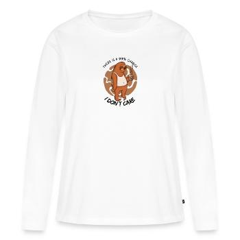 I Dont Care Sloth Saying - Women's Premium Organic Long Sleeve Shirt - white - Front - Julia (174cm)