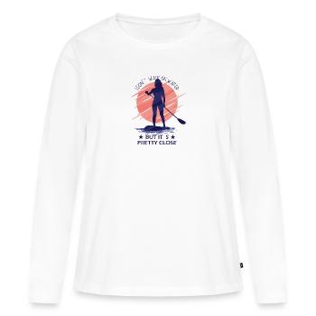 Stand Up Paddling - Frauen Premium Bio Langarmshirt - Weiß - Vorne - Julia (174cm)
