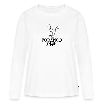 Podenco Mom Mom Dog Dog Dog Head - Women's Premium Organic Long Sleeve Shirt - white - Front - Julia (174cm)