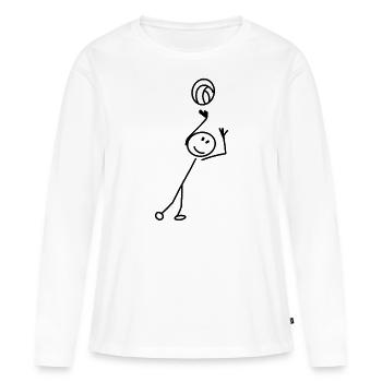 Volleyball stick figures - Women's Premium Organic Long Sleeve Shirt - white - Front - Julia (174cm)