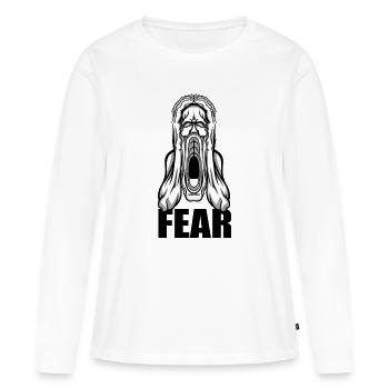 Fear - Women's Premium Organic Long Sleeve Shirt - white - Front - Julia (174cm)