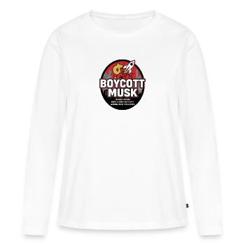 Boycott de la manifestation du musc Roundel - T-shirt manches longues Premium bio Femme - blanc - Devant - Julia (174cm)