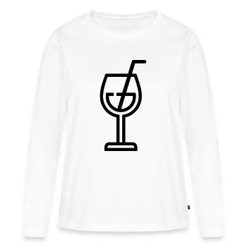 cocktail - T-shirt manches longues Premium bio Femme - blanc - Devant - Julia (174cm)