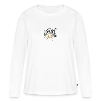 Road trip - Frauen Premium Bio Langarmshirt - Weiß - Vorne - Julia (174cm)