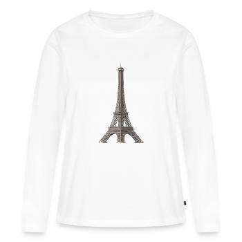 Eiffel Tower - Frauen Premium Bio Langarmshirt - Weiß - Vorne - Julia (174cm)