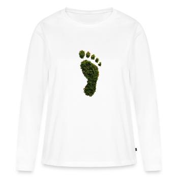 Ecological Footprint - Women's Premium Organic Long Sleeve Shirt - white - Front - Julia (174cm)