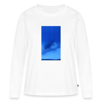 Rouleau de lac - T-shirt manches longues Premium bio Femme - blanc - Devant - Julia (174cm)