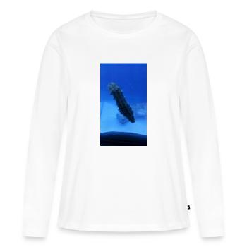 See Walze - Frauen Premium Bio Langarmshirt - Weiß - Vorne - Julia (174cm)
