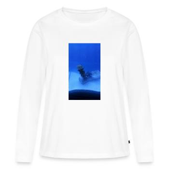 See Walze - Frauen Premium Bio Langarmshirt - Weiß - Vorne - Julia (174cm)
