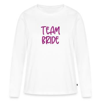 TEAM BRIDE - TEAM BRAUT - JGA - BACHELORETTES - Women's Premium Organic Long Sleeve Shirt - white - Front - Julia (174cm)