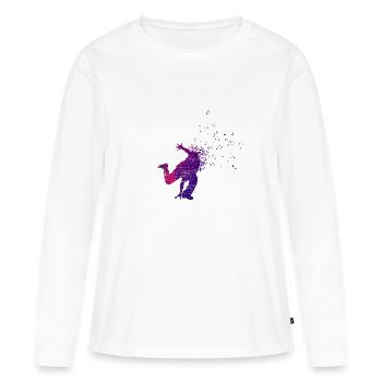 Street Dance - T-shirt manches longues Premium bio Femme - blanc - Devant - Julia (174cm)