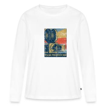 Producteur de cinéma Cinema - T-shirt manches longues Premium bio Femme - blanc - Devant - Julia (174cm)