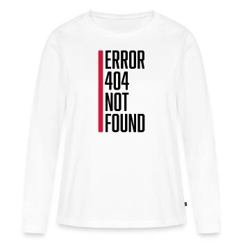 Error 404 not found - Women's Premium Organic Long Sleeve Shirt - white - Front - Julia (174cm)