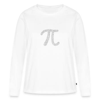 Pi - Frauen Premium Bio Langarmshirt - Weiß - Vorne - Julia (174cm)