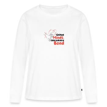 Neurodiverse Ehe, Tourette, Bipolare Depression - Frauen Premium Bio Langarmshirt - Weiß - Vorne - Julia (174cm)