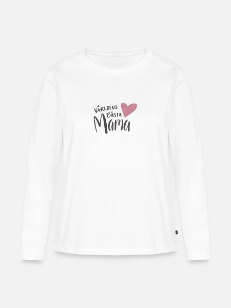 Die beste Mama der Welt - Frauen Premium Bio Langarmshirt - Weiß