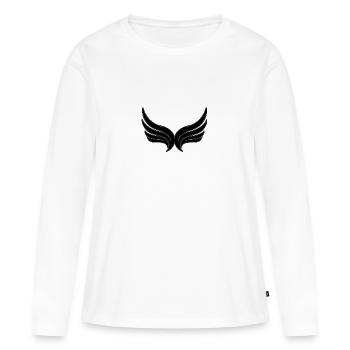 Black Eagles - T-shirt manches longues Premium bio Femme - blanc - Devant - Julia (174cm)