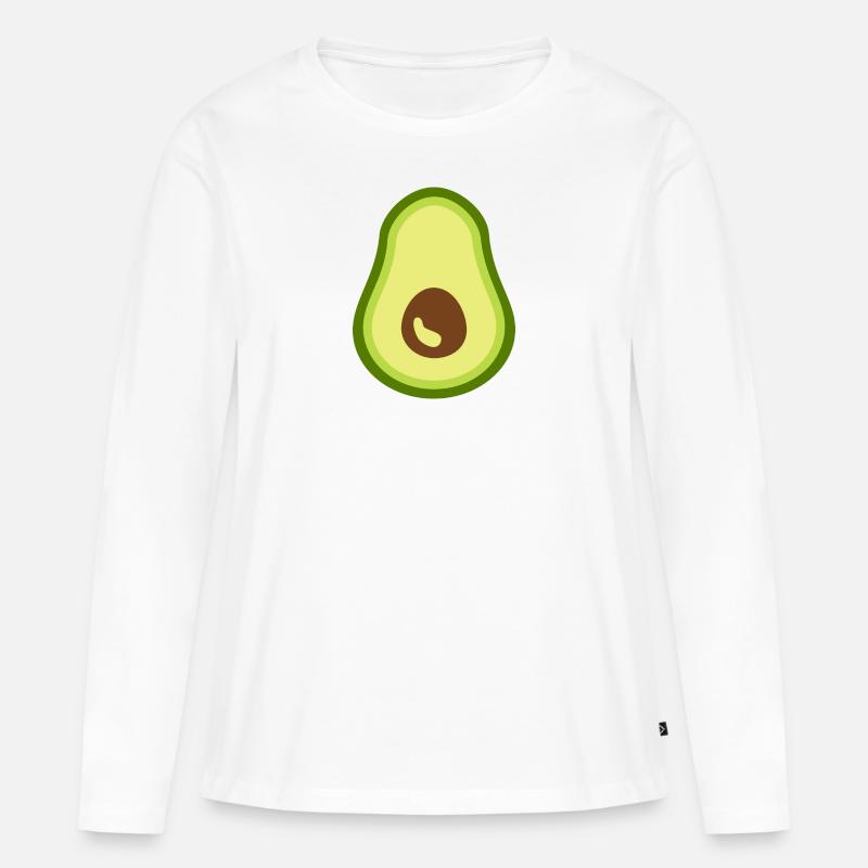 avocado - Maglia a maniche lunghe ecologica premium da donna - bianco