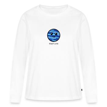 Neptune mignon - T-shirt manches longues Premium bio Femme - blanc - Devant - Julia (174cm)