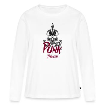 Punk princesse Punkerin Rock rock - T-shirt manches longues Premium bio Femme - blanc - Devant - Julia (174cm)