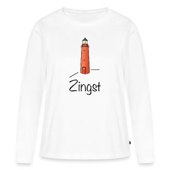Darßer Leuchtturm Zingst Fischland - T-shirt manches longues Premium bio Femme - blanc - Devant - Julia (174cm)