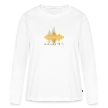 Your vibe is pretty - Frauen Premium Bio Langarmshirt - Weiß - Vorne - Julia (174cm)