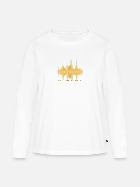Your vibe is pretty - Frauen Premium Bio Langarmshirt - Weiß