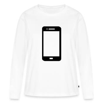 Mobile Phone Vektor - Women's Premium Organic Long Sleeve Shirt - white - Front - Julia (174cm)