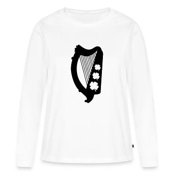 Irland - Frauen Premium Bio Langarmshirt - Weiß - Vorne - Julia (174cm)
