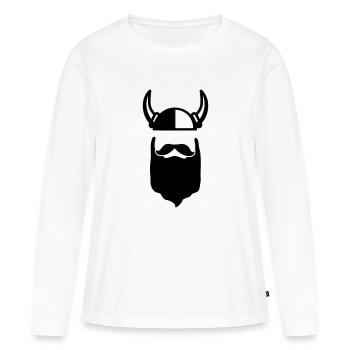 Wikinger - Frauen Premium Bio Langarmshirt - Weiß - Vorne - Julia (174cm)
