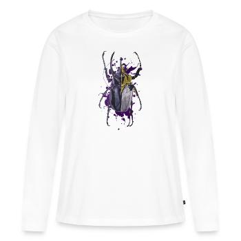 Coléoptère coléoptère insecte - T-shirt manches longues Premium bio Femme - blanc - Devant - Julia (174cm)