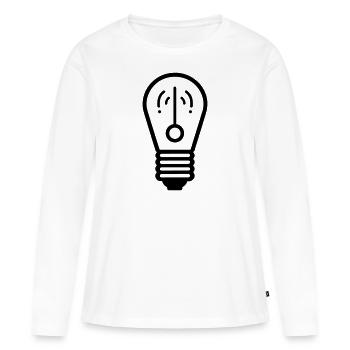 ampoule - T-shirt manches longues Premium bio Femme - blanc - Devant - Julia (174cm)