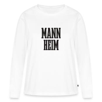 Mannheim - T-shirt manches longues Premium bio Femme - blanc - Devant - Julia (174cm)