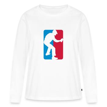 Premier Ligue Graffiti 2020 - T-shirt manches longues Premium bio Femme - blanc - Devant - Julia (174cm)