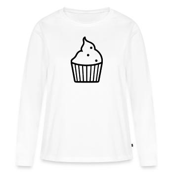 muffin - T-shirt manches longues Premium bio Femme - blanc - Devant - Julia (174cm)