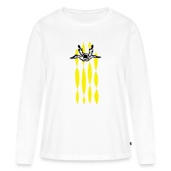 skydive - Frauen Premium Bio Langarmshirt - Weiß - Vorne - Julia (174cm)