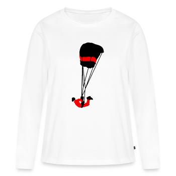 Piqué - T-shirt manches longues Premium bio Femme - blanc - Devant - Julia (174cm)