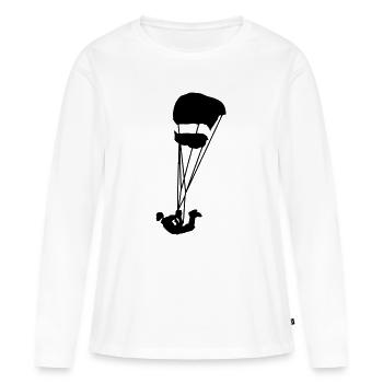 Piqué - T-shirt manches longues Premium bio Femme - blanc - Devant - Julia (174cm)