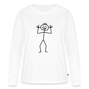 Annoy - Women's Premium Organic Long Sleeve Shirt - white - Front - Julia (174cm)