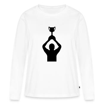 Coupe - T-shirt manches longues Premium bio Femme - blanc - Devant - Julia (174cm)