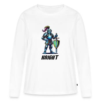 Bande dessinée Knight - T-shirt manches longues Premium bio Femme - blanc - Devant - Julia (174cm)