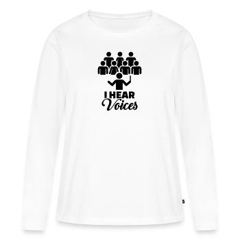 chorale - T-shirt manches longues Premium bio Femme - blanc - Devant - Julia (174cm)