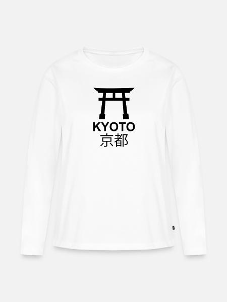Kyoto - Frauen Premium Bio Langarmshirt - Weiß